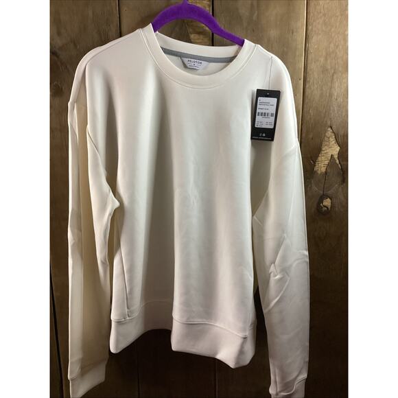 Peloton Women’s Sandwashed Pintuck Pull Over Creme Size Medium - Picture 1 of 4